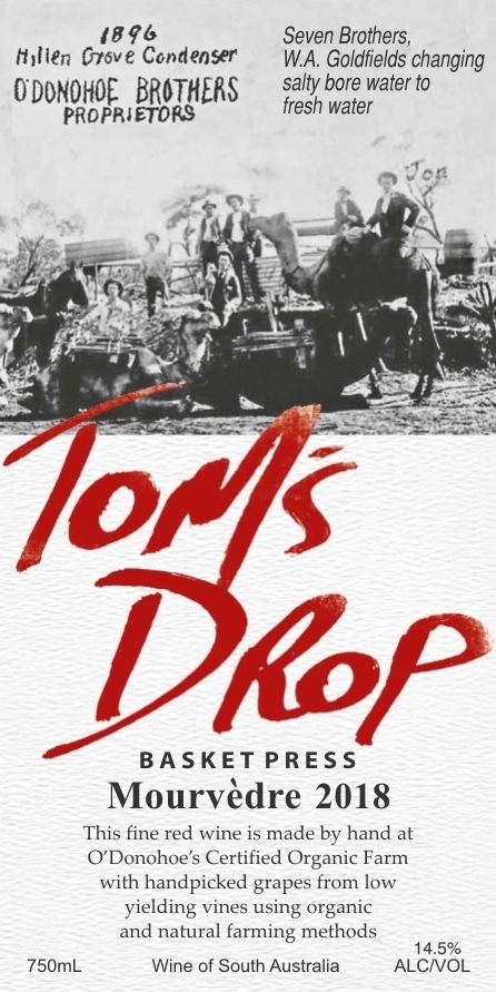 Toms Drop - Shiraz Front Label